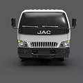White JAC Commercial Truck Chassis Cab with Single Cab Front View