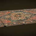 Traditional Oriental Rug With Intricate Multicolored Patterns Central Medallion And Border Details