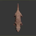 Pink Wrinkled Skin Fantasy Creature Character for Game and Film Design