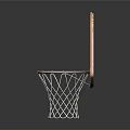 Colorful Basketball Backboard With Blue Green Design And Logos Attached Basketball Hoop And White Net
