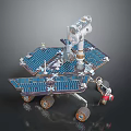 Mars Rover With Solar Panels Mechanical Arm And Scientific Exploration Wheels