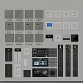 Various Switch Panels with Single Double Switches Sockets Dimming Controls and Display Screens