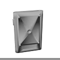 White Wall Mounted Geometric Accessory With Central Circular Hole Design