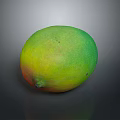 Fresh Vibrant Mango Fruit Featuring Green Yellow Red Skin On Dark Background