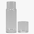 Transparent Glass Vase With Fresh Colorful Flowers For Home Interior Decor
