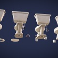 Toilet combination toilet 3d model