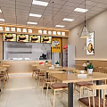 Yunnan Traditional Cross Bridge Rice Noodle Restaurant Wooden Interior Tables Chairs And Menu Displays
