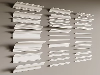 French Gypsum Line Top Corner Line 3d model
