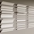 French Gypsum Line Top Corner Line 3d model