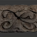 Ancient Carved Pottery Relic With Intricate Texture Central Hole And Rough Surface