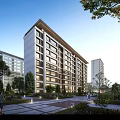 Modern High Rise Residential Building In Landscaped Community