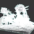 Abandoned Old Rusty Motorcycle With Wrecked Damaged Parts On Muddy Ground