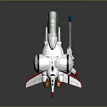 White Model Aircraft With Red Accents Green Component Blue Tip Wings And Detailed Design