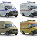 Functional Ambulance Vehicles in Various Colors With Emergency Lights And Design