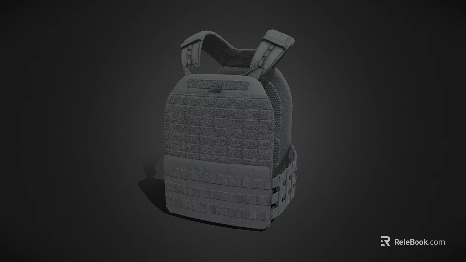Tactical Vest With Modular Pockets And Adjustable Straps For Outdoor Use 3d model