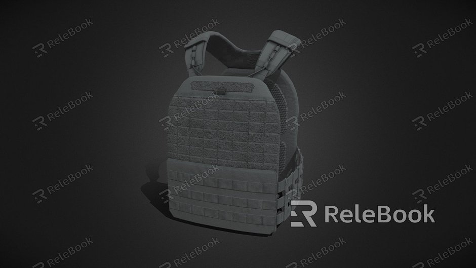 Gray Plate Armor Bulletproof Vest model