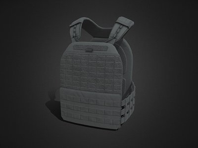 Gray Plate Armor Bulletproof Vest model