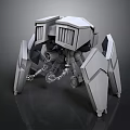 Sci Fi Mechanical Spider Robot With Detailed Robotic Legs And Metal Structure 3d model