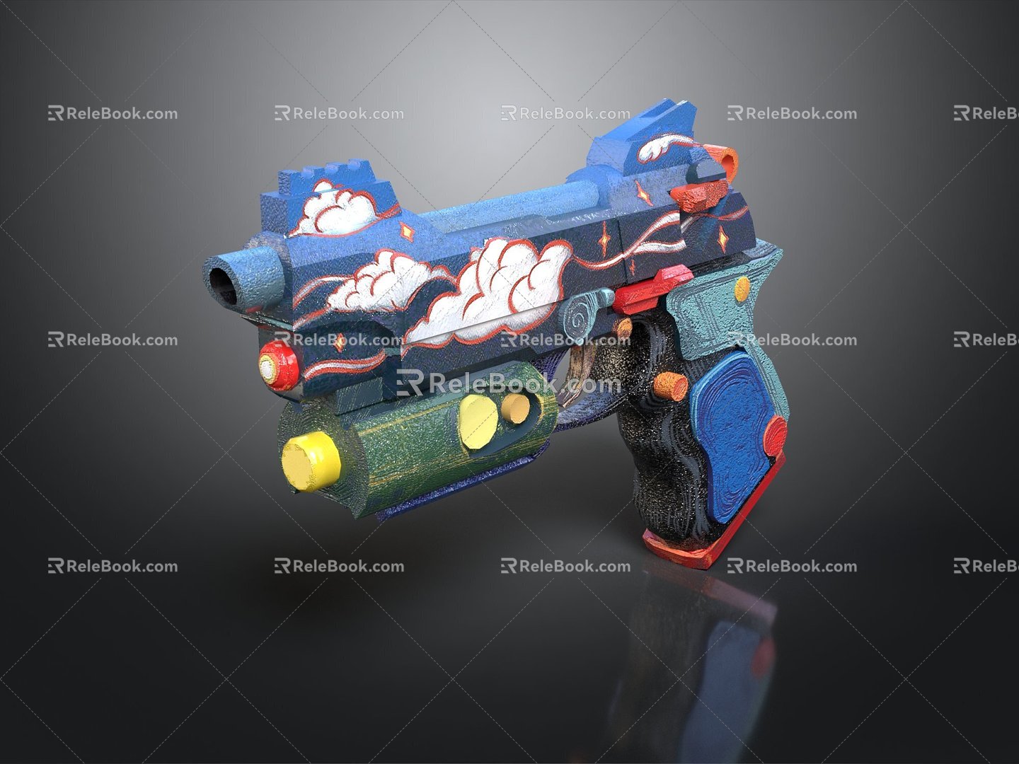 Toy toy gun children's toy cartoon pistol toy pistol 3d model