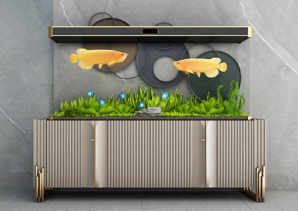 Modern fish tank 3d model