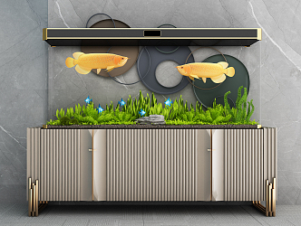 Modern fish tank 3d model