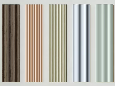 Wall Panels In Various Colors And Textures 3d model