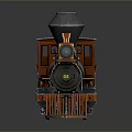 Vintage Steam Train Model With Black And Red Decorative Design Details