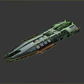 Futuristic Cosmic Spaceship With Streamlined Gray Blue Red Details And Multiple Modules Antennas