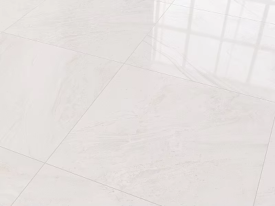 White Ceramic Tile Flooring Components With Smooth Surface And Light Reflection 3d model