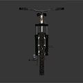 White Frame Mountain Bike With Black Seat Handlebars And Wide Tires For Riding