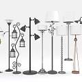 Various Decorative Floor Lamps With Different Design Styles And Stylish Shades