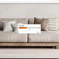 Silent double sofa 3d model