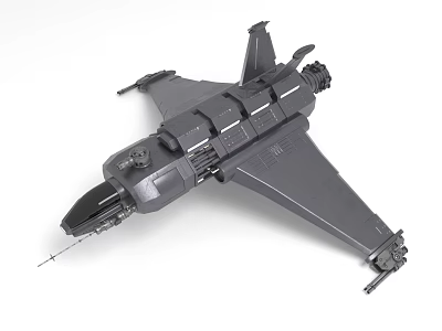 Cosmic Exploration Spacecraft Model Featuring Detailed Structure And Aerodynamic Design 3d model