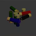 Modern bullet shell shotgun shell 3d model