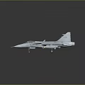 Modern Fighter Jet 3D Render with Detailed Cockpit and Mounted Weapons