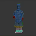 Ancient Chinese Terracotta Warrior Sculpture With Armored Robe And Standing Posture