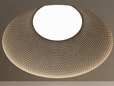 Modern Circular Ceiling Design with Honeycomb Pattern Central Light Fixture for Contemporary Spaces 3d model