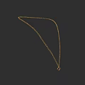 Stylish Gold Necklace With Thin Chain And Square Geometric Pendant Design