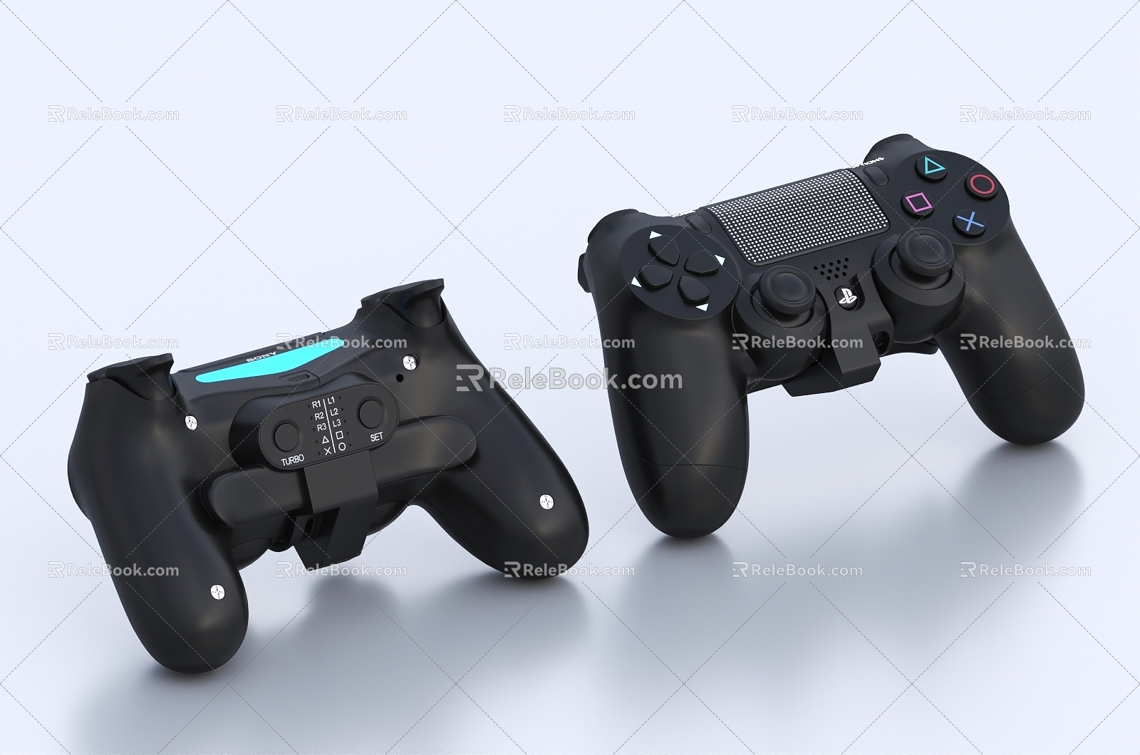 Game console gamepad gamepad controller handle 3d model