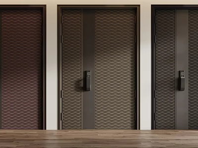 Modern Security Doors With Steel Construction And Advanced Lock System For Home Entrance 3d model