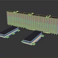 Modern Urban Building Complex Featuring Multi Storey Design Solar Panels On Roof And Adjacent Buildings