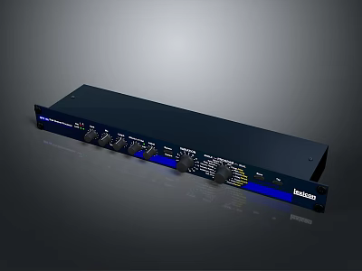 Professional Behringer Electronic Audio Processor With Control Knobs And Blue LED Indicators 3d model