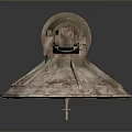 Ancient Handcrafted Equipment With Circular Radial Pattern And Decorative Design