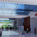 High-speed railway station 3d model