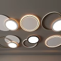 3d ceiling lamp round ceiling lamp bedroom lamp artistic shape lamp fashion living room lamp model combination 3d model