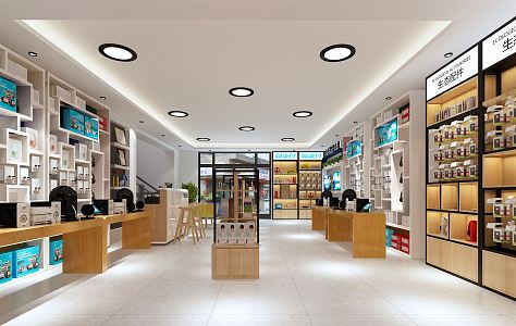 Modern mobile phone store mobile phone store 3d model