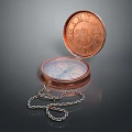 Modern Compass Instrument PBR 3d model