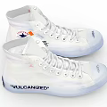 Converse All Star White High Top Canvas Shoes with Cancelled Lettering and Transparent Sole