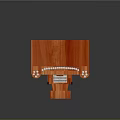 Detailed Wooden Pipe Organ Featuring Metal Pipes Keyboard And Pedals Structure