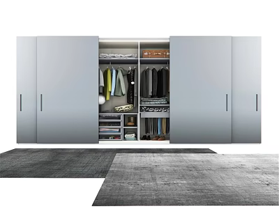 Modern Gray Chest of Drawers With Storage Compartments And Clothing Organization 3d model